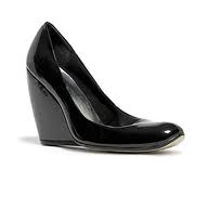 black wedge shoes
