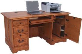 solid oak computer desks