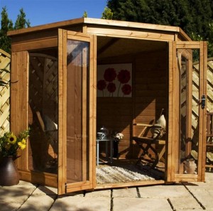 wooden summer house and gazebos