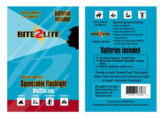 small led flashlight the bite2lite details page image